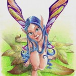 “ Fairy”  Colored pencils and watercolors.