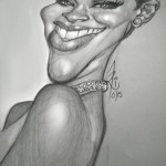 “ Rihanna”  Mechanical pencil and Sketchbook pro on Note 3.   2015